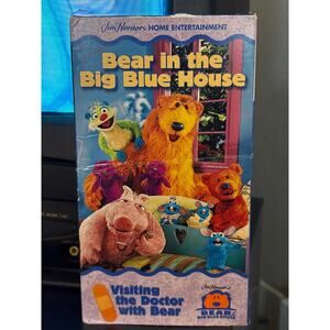 Bear in the Big Blue House VHS visiting the Doctor 2000 y2k Kidcore muppet